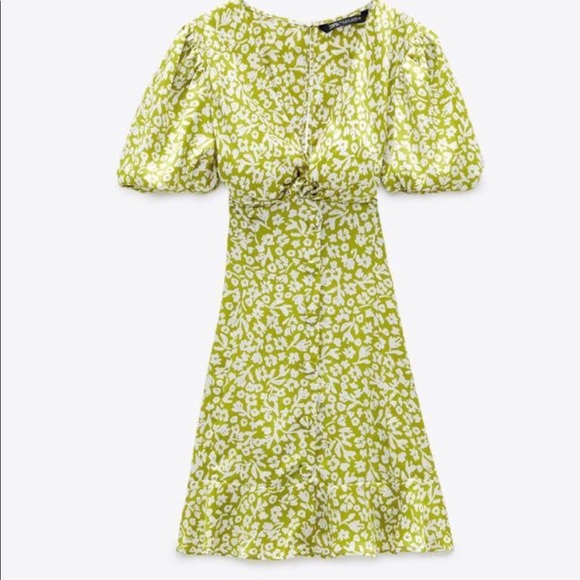 🛍️BEAUTIFUL SATIN EFFECT ZARA NEW DRESS SIZE SMALL - Picture 6 of 8